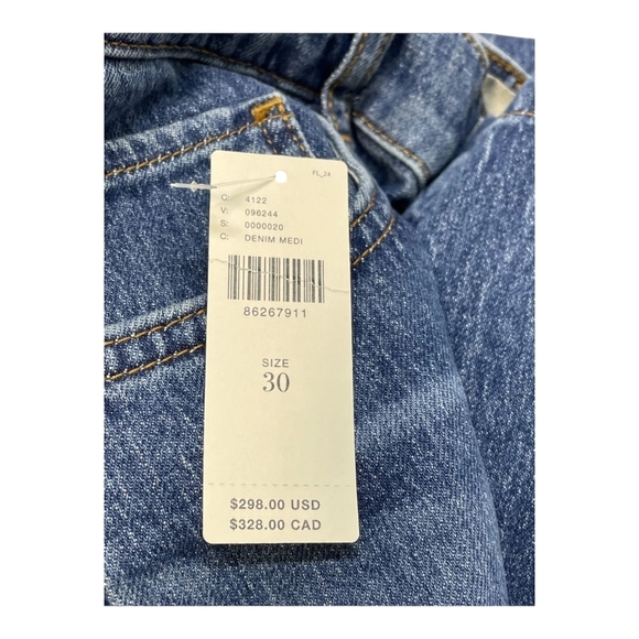 Triarchy Women's Jeans Mr. Onassis High Ris Wide Leg Size 30 Blue MSRP $298 - Picture 5 of 13